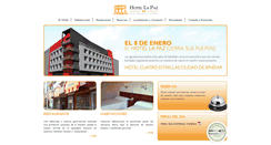 Desktop Screenshot of hotelapaz.com